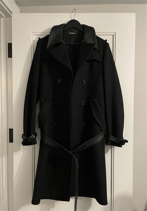 dior homme aw04|Rare! Dior Homme AW04 “VOTC” herringbone trench coat.